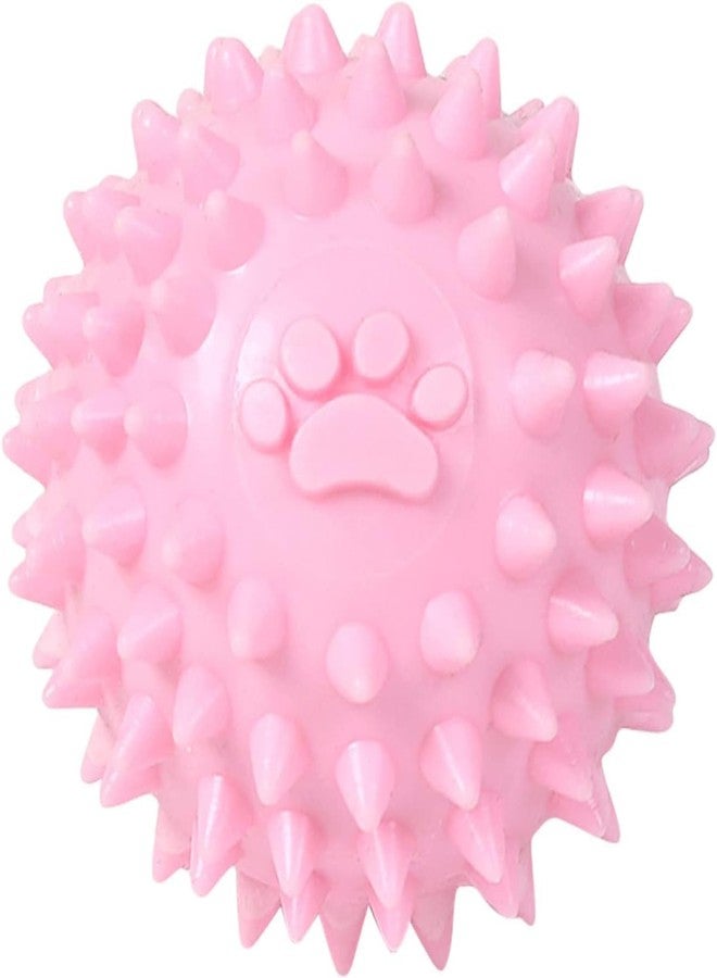 Bwexxt Pink Dogs Spiky Ball No Squeak Chew Long Lasting Dog Balls for Aggressive Chewers Puppy Teething Training Dogs Spiky Rubber Ball Easy to Throw for Aggressive Heavy Chewers - Image 1